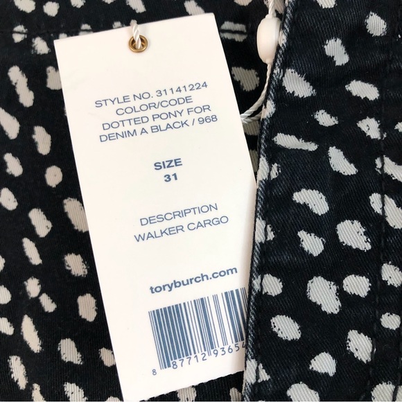 Tory Burch Black Walker Cargo Pants Size 31 NWT - Picture 6 of 9